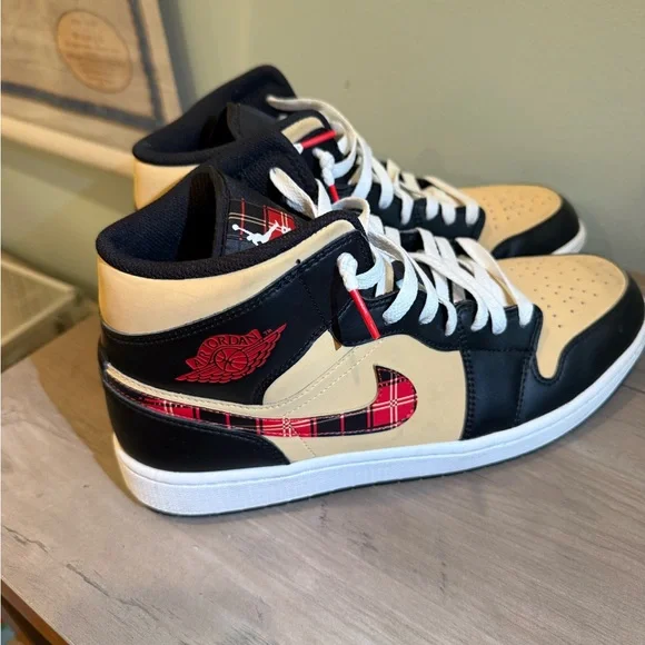 Jordan 1 Mid Special Edition Tartan Swoosh